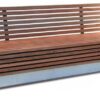 Parkbank model Litho 9 Parkbank van beton en hout.